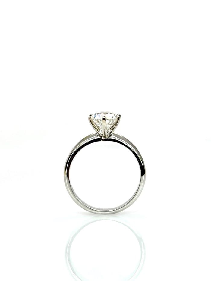 Каблучка з білого золота з діамантом 1.21 ct