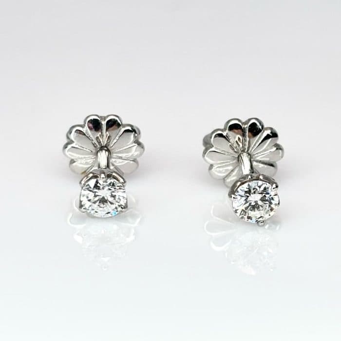 Сережки з діамантами по 0.20 ct